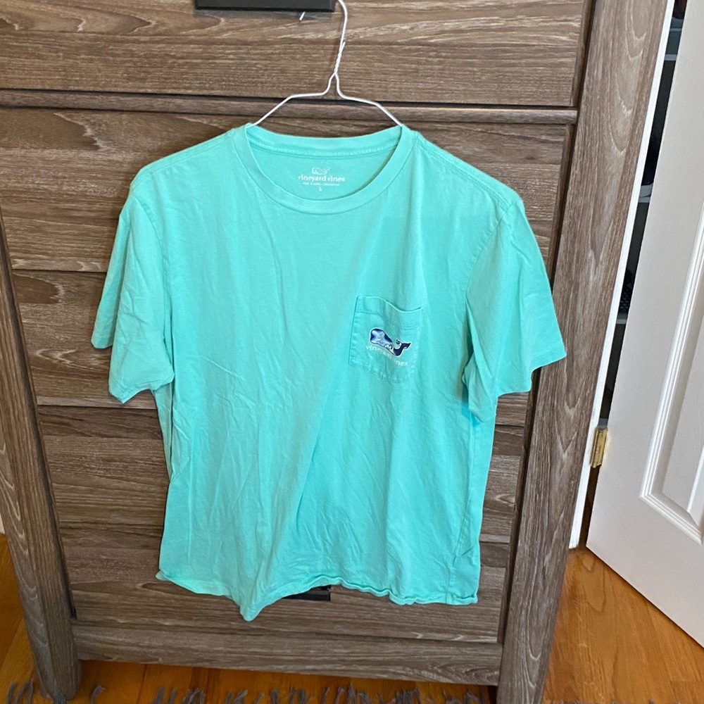 Vineyard Vines Mint Green Pocket Tee